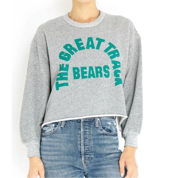 THE GREAT. Track Bears Heather Gray Sweater NWT - Picture 3 of 5